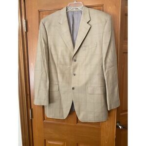 Michael Kors Mens Wool Cashmere Luxury Classic Fit Sport Coat Brown 42R